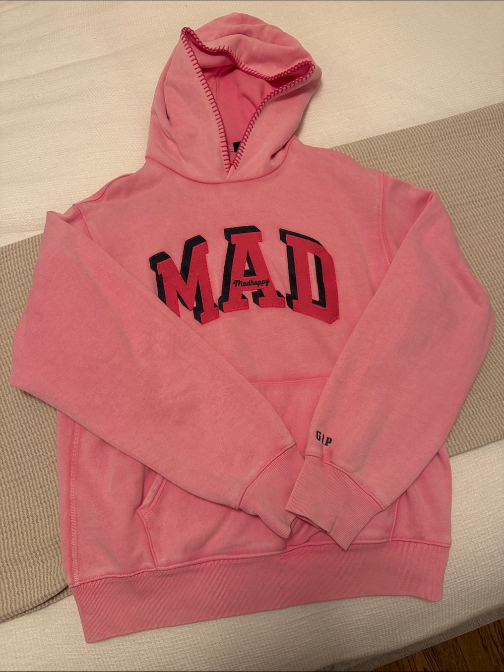 GAP x Madhappy Logo Hoodie Pink Size S Streetwear Limited Collab